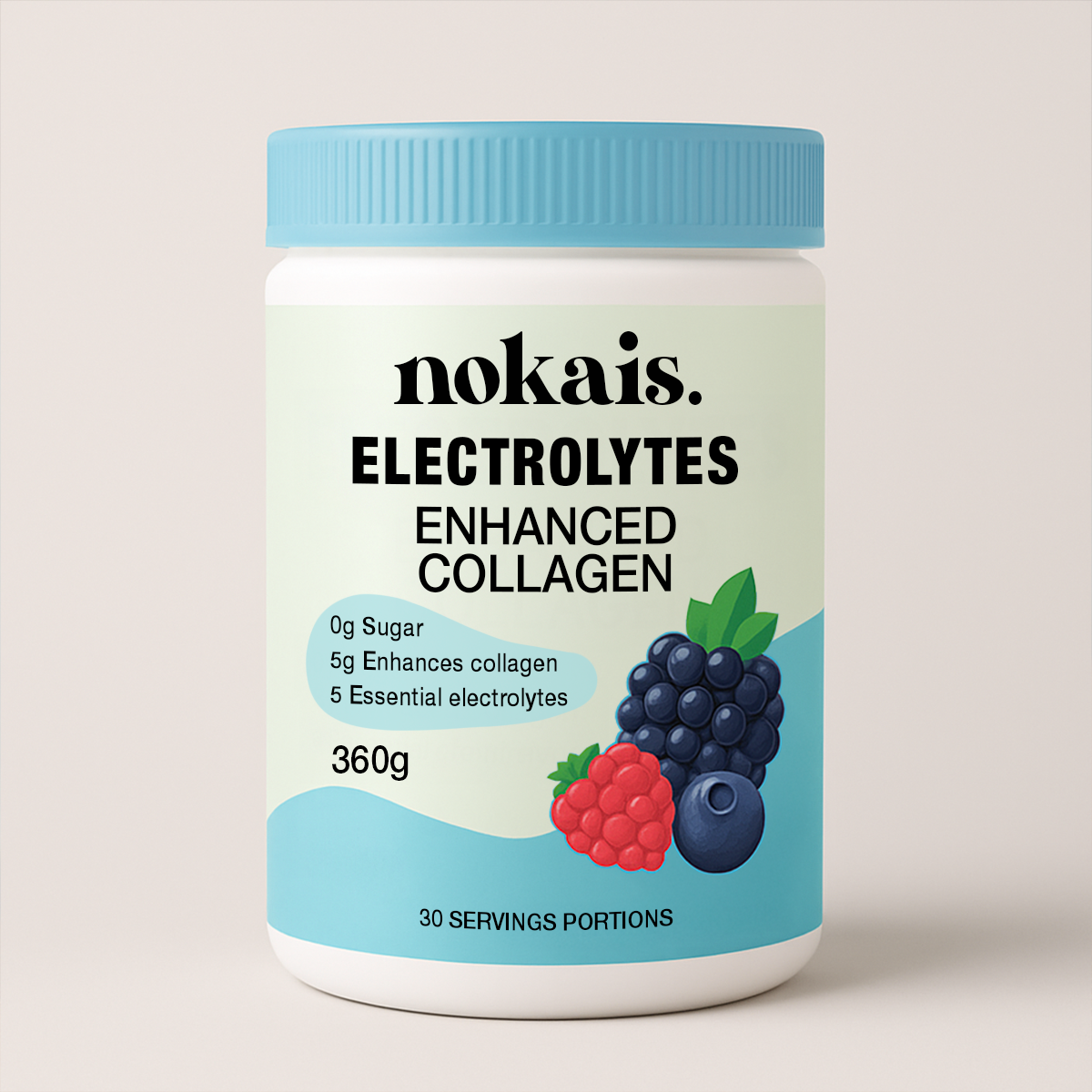 Nokais Electrolytes + Enhanced Collagen - Wild Berry