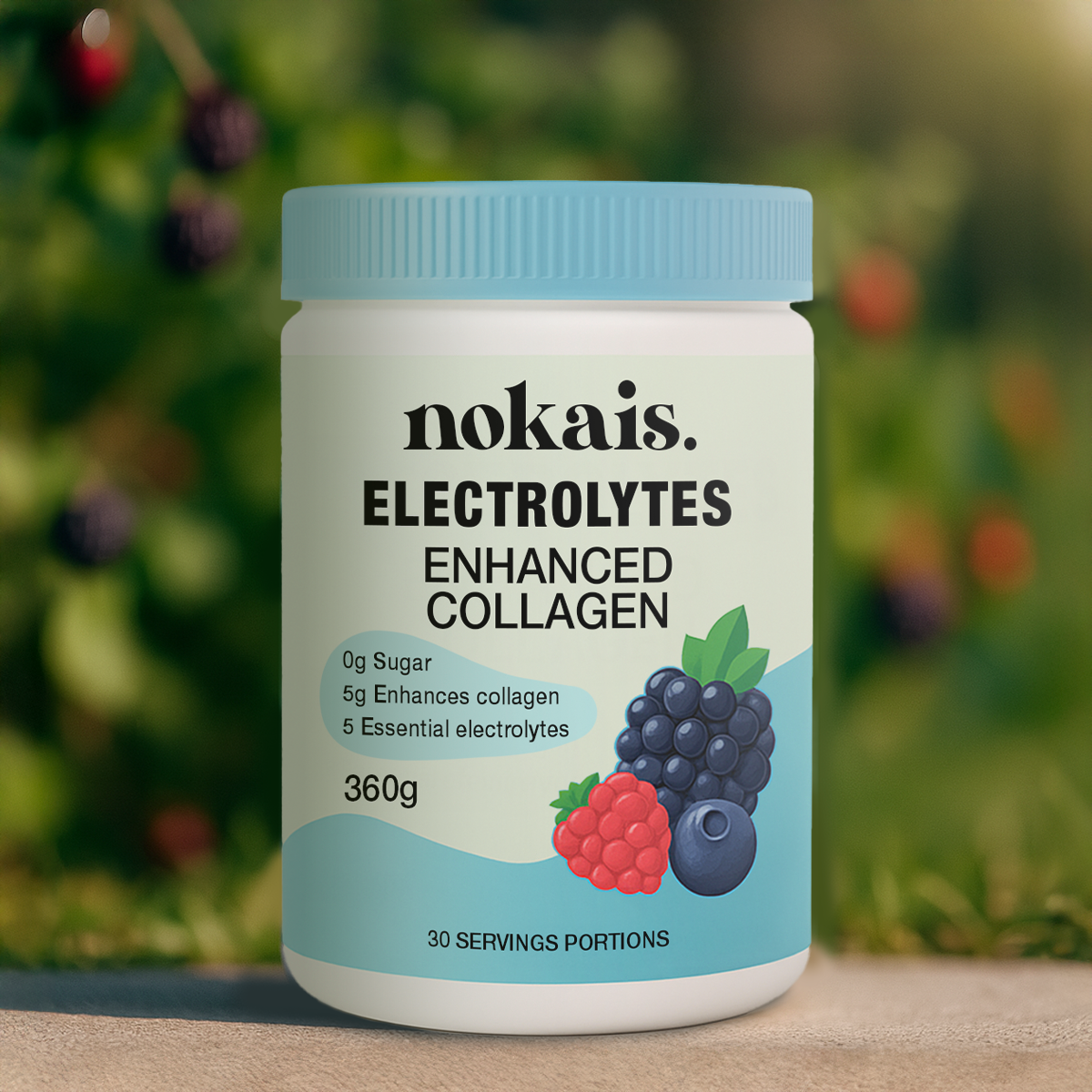 Nokais Electrolytes + Enhanced Collagen - Wild Berry