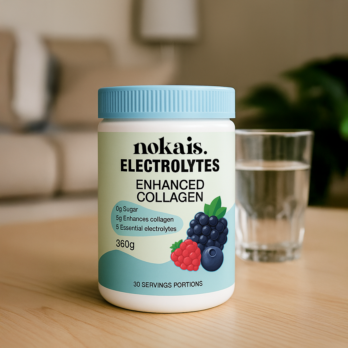 Nokais Electrolytes + Enhanced Collagen - Wild Berry